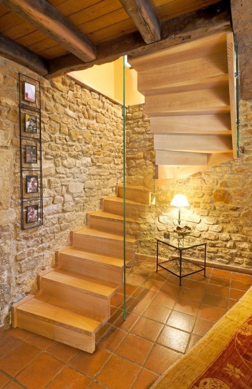 Treppe Glasgeländer